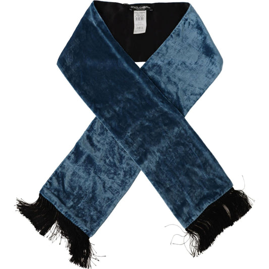 Dolce & Gabbana Elegant Silk Men's Scarf in Regal Blue Dolce & Gabbana