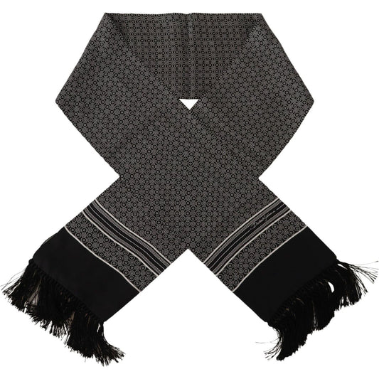 Dolce & Gabbana Elegant Geometric Silk Men's Scarf Dolce & Gabbana