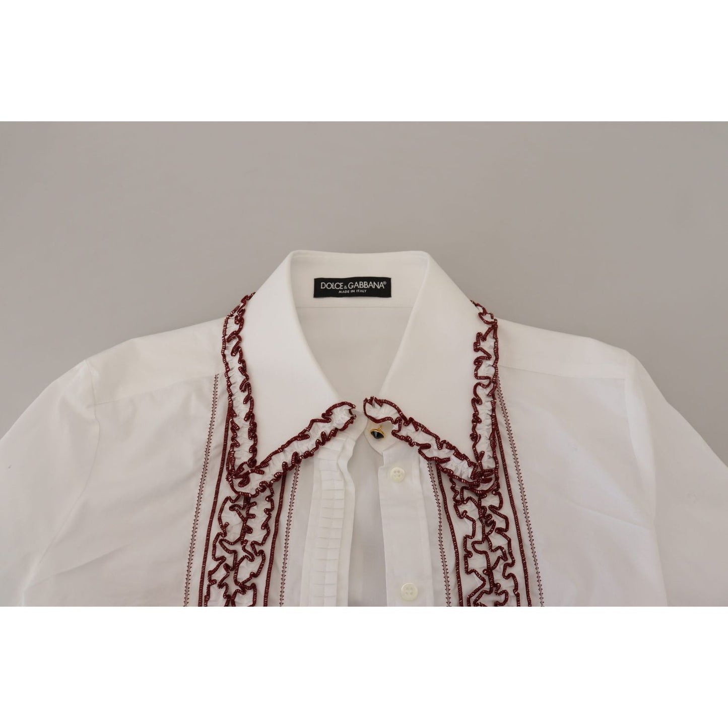 Dolce & Gabbana Elegant White Cotton Polo Top Dolce & Gabbana