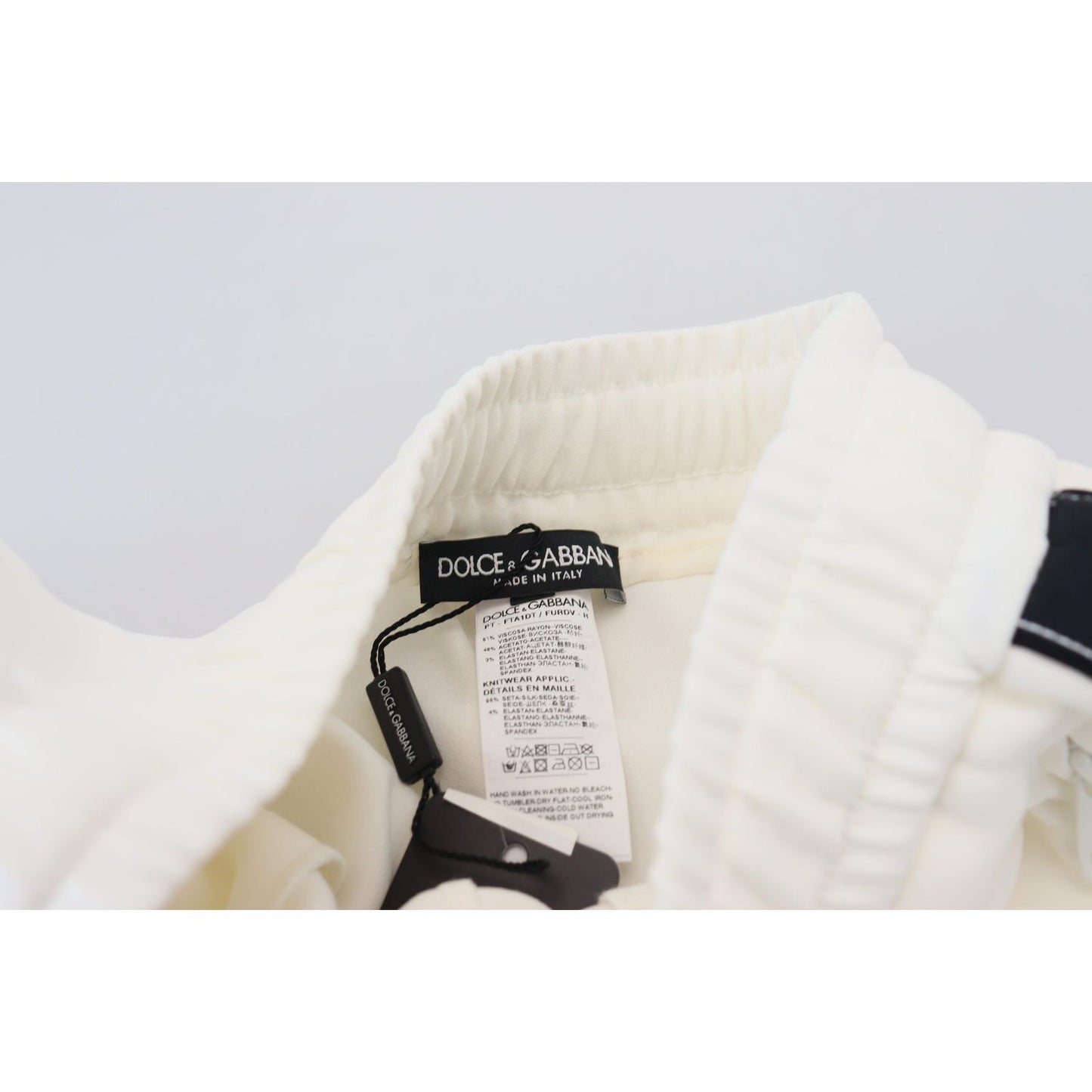 Dolce & Gabbana White DG Logo Sweatpants Pants