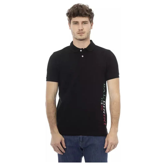 Baldinini Trend Black Cotton Men Polo Shirt 1728,4XL,67345744032,Baldinini Trend,Black,Clothing,L,M,Men,Men - Clothing,New with tags,Polo Shirt - Men - Clothing,Polo Shirts - T-Shirts - Clothing,T-Shirts - Clothing,XL,XXL