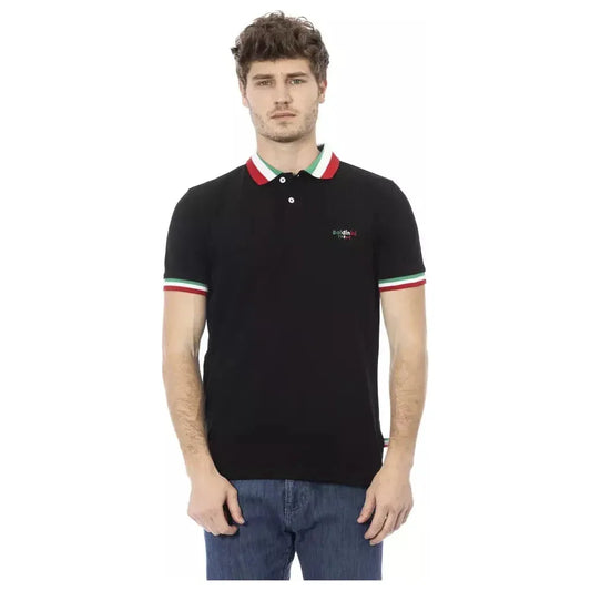 Baldinini Trend Black Cotton Men Polo Shirt 1728,3XL,67345744032,Baldinini Trend,Black,Clothing,L,Men,Men - Clothing,New with tags,Polo Shirt - Men - Clothing,Polo Shirts - T-Shirts - Clothing,T-Shirts - Clothing,XL,XXL