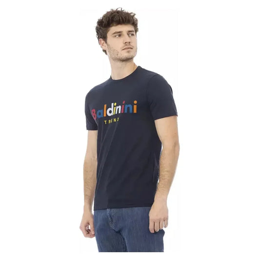 Baldinini Trend Blue Cotton Men T-Shirt Baldinini Trend