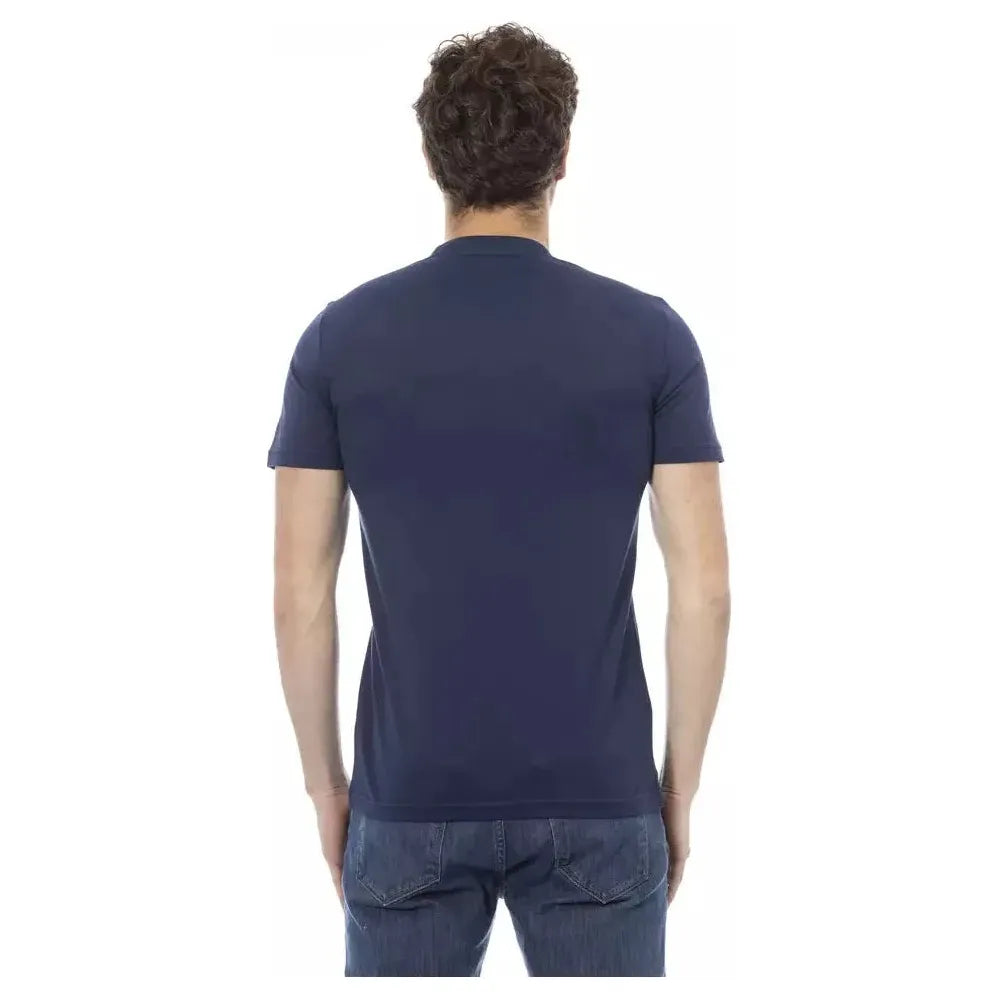 Baldinini Trend Blue Cotton Men T-Shirt Baldinini Trend