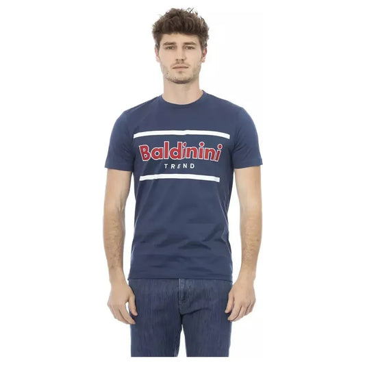 Baldinini Trend Blue Cotton Men T-Shirt Baldinini Trend