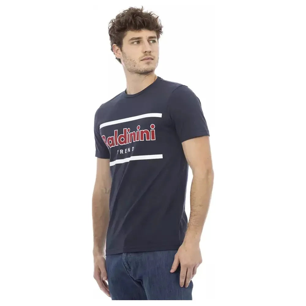 Baldinini Trend Blue Cotton Men T-Shirt Baldinini Trend