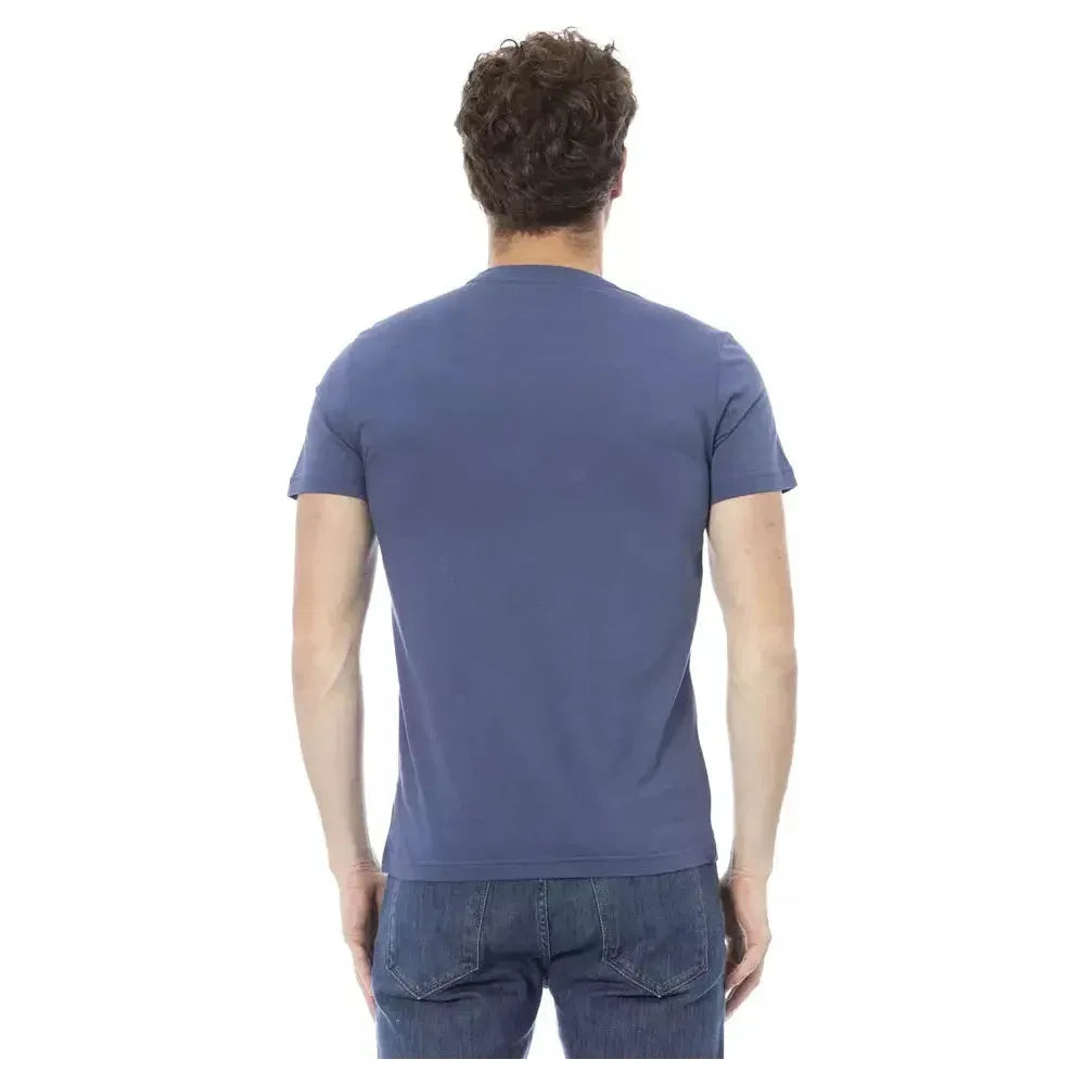 Baldinini Trend Blue Cotton Men T-Shirt Baldinini Trend