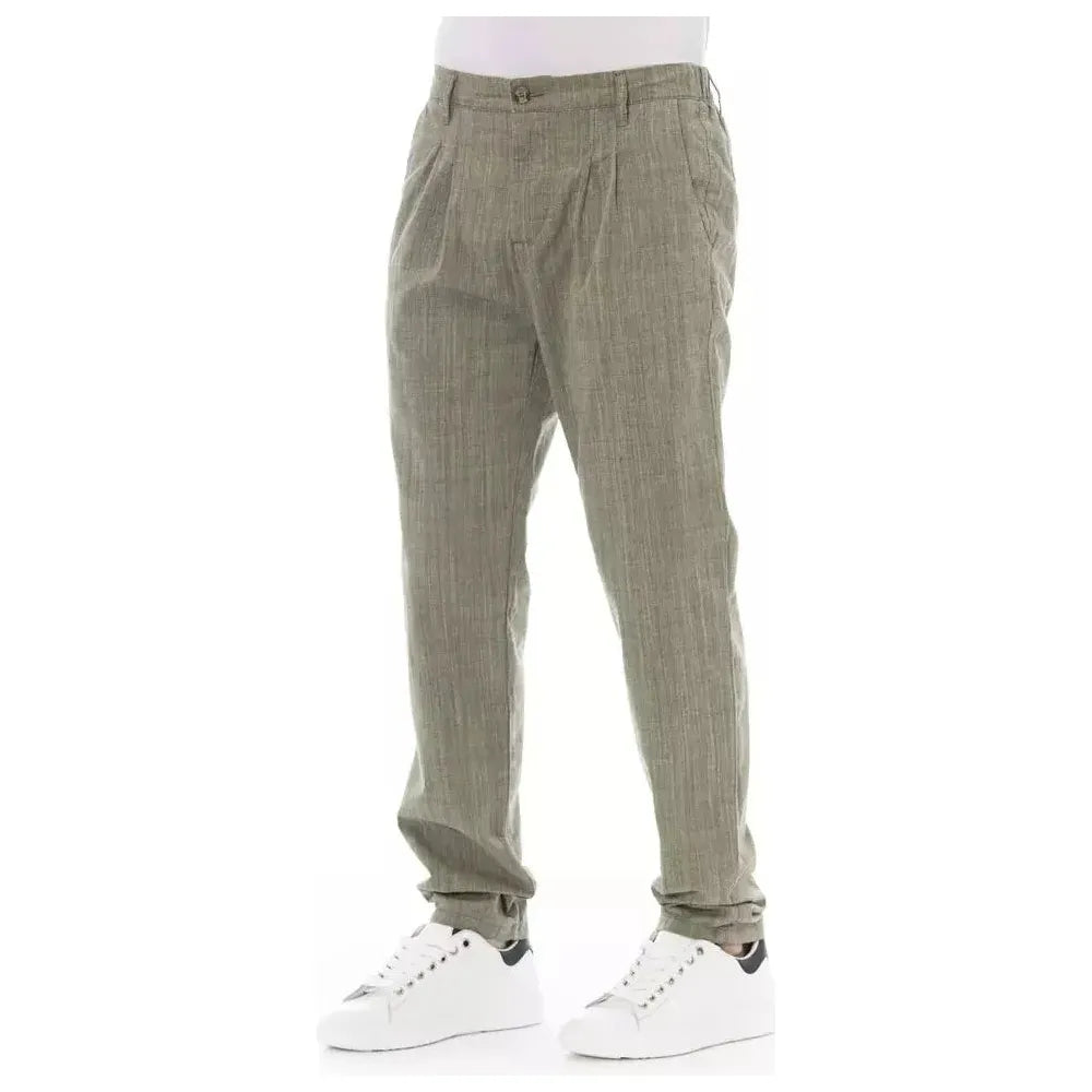 Baldinini Trend Army Cotton Men Chino Trousers Baldinini Trend