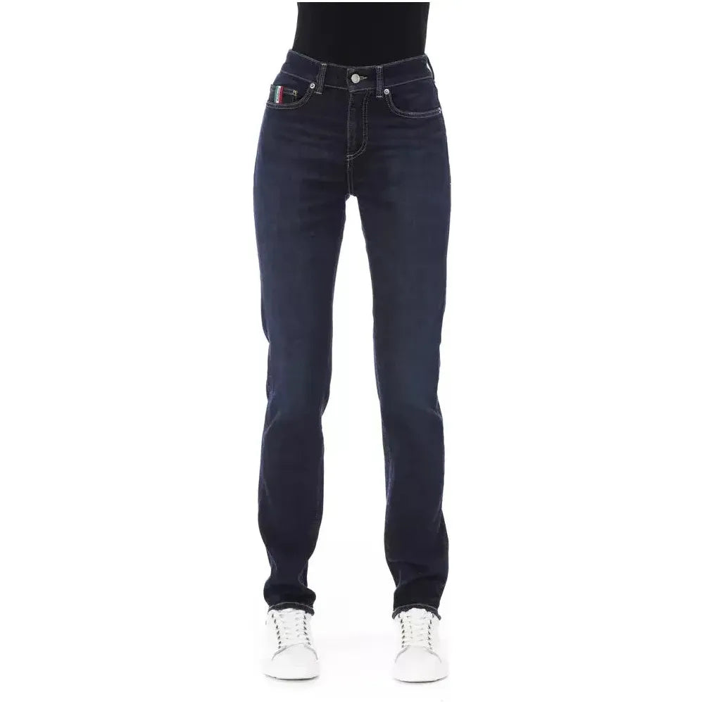 Baldinini Trend Blue Cotton Women Jeans Baldinini Trend