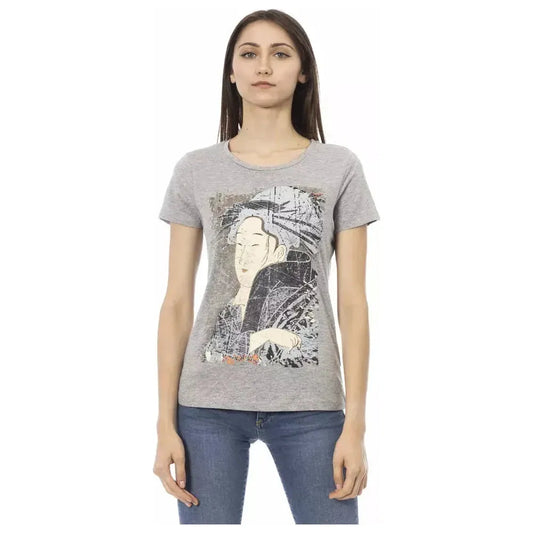 Trussardi Action "Gray Cotton Women Top" Trussardi Action