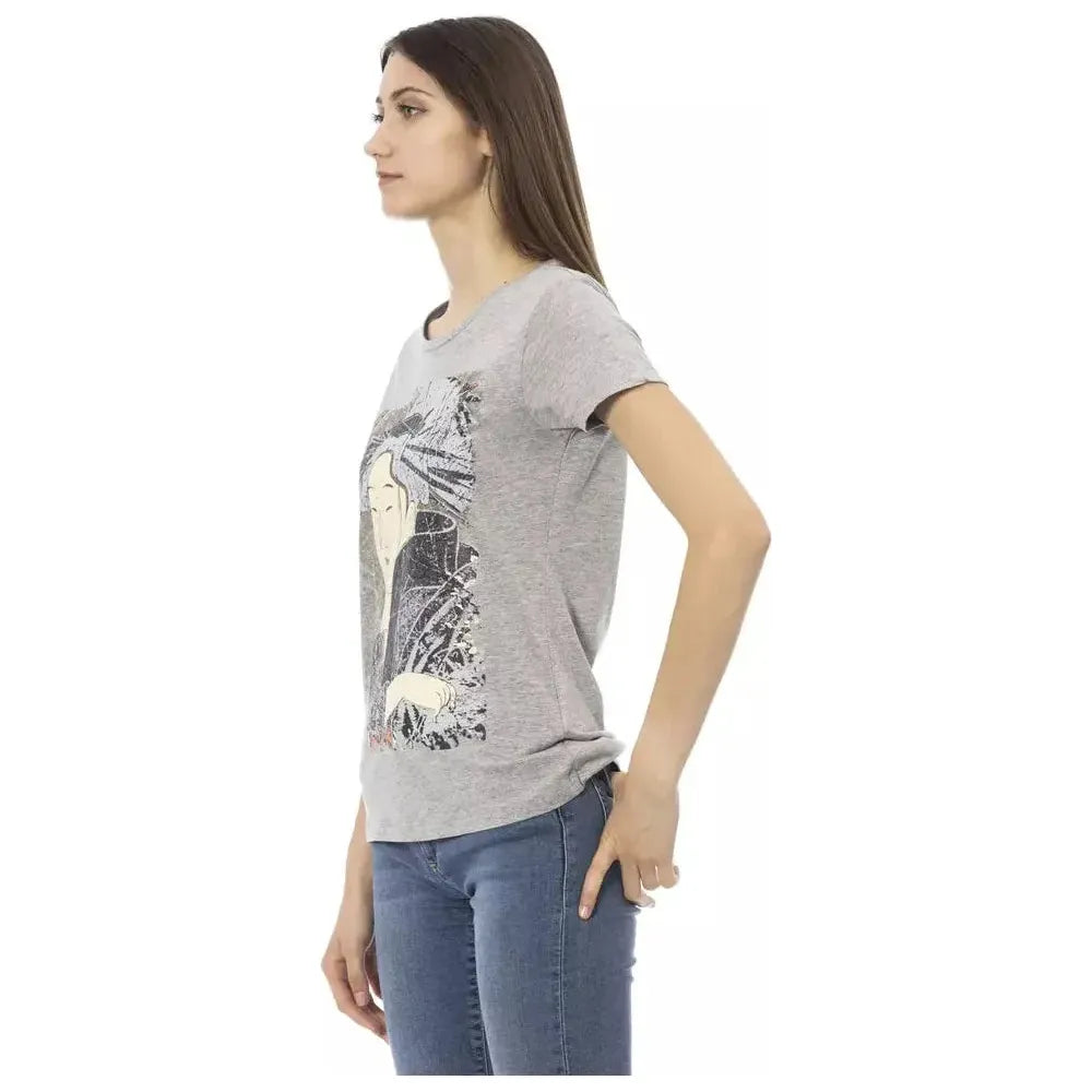 Trussardi Action "Gray Cotton Women Top" Trussardi Action