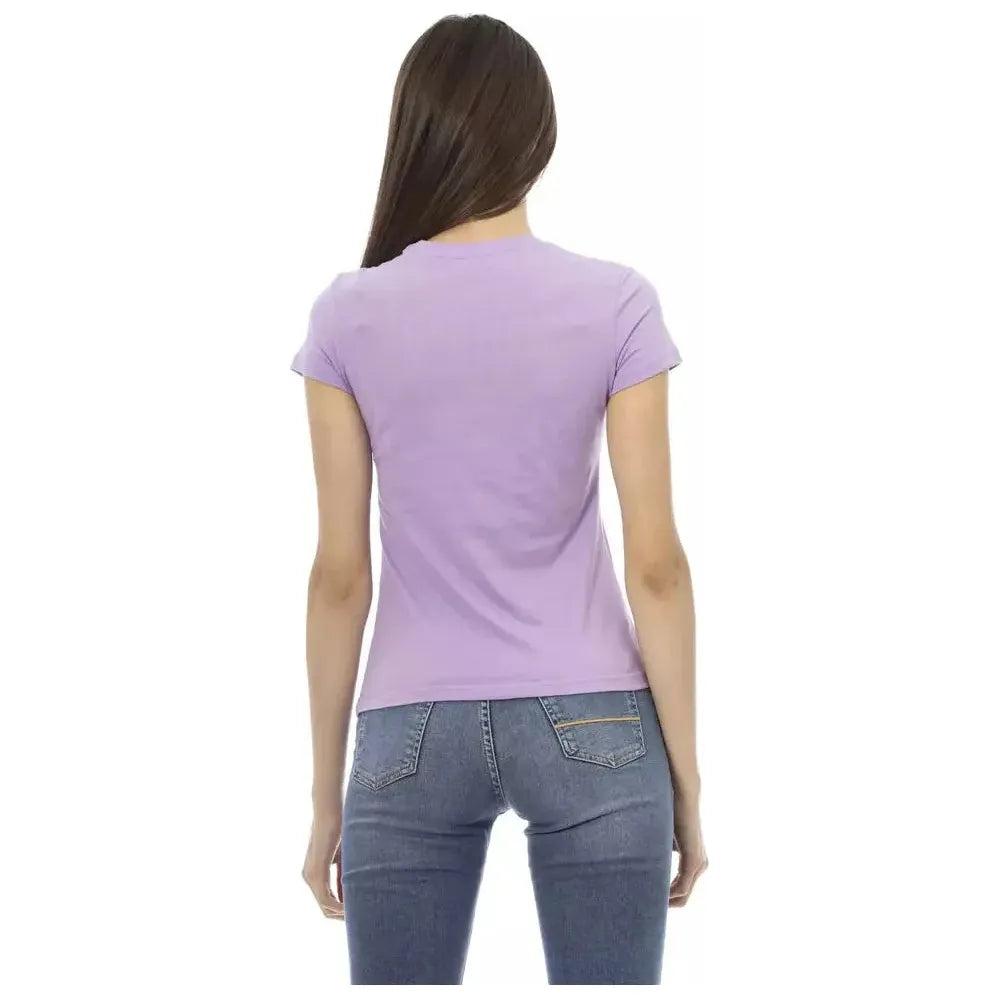 Trussardi Action Purple Cotton Women Top Trussardi Action