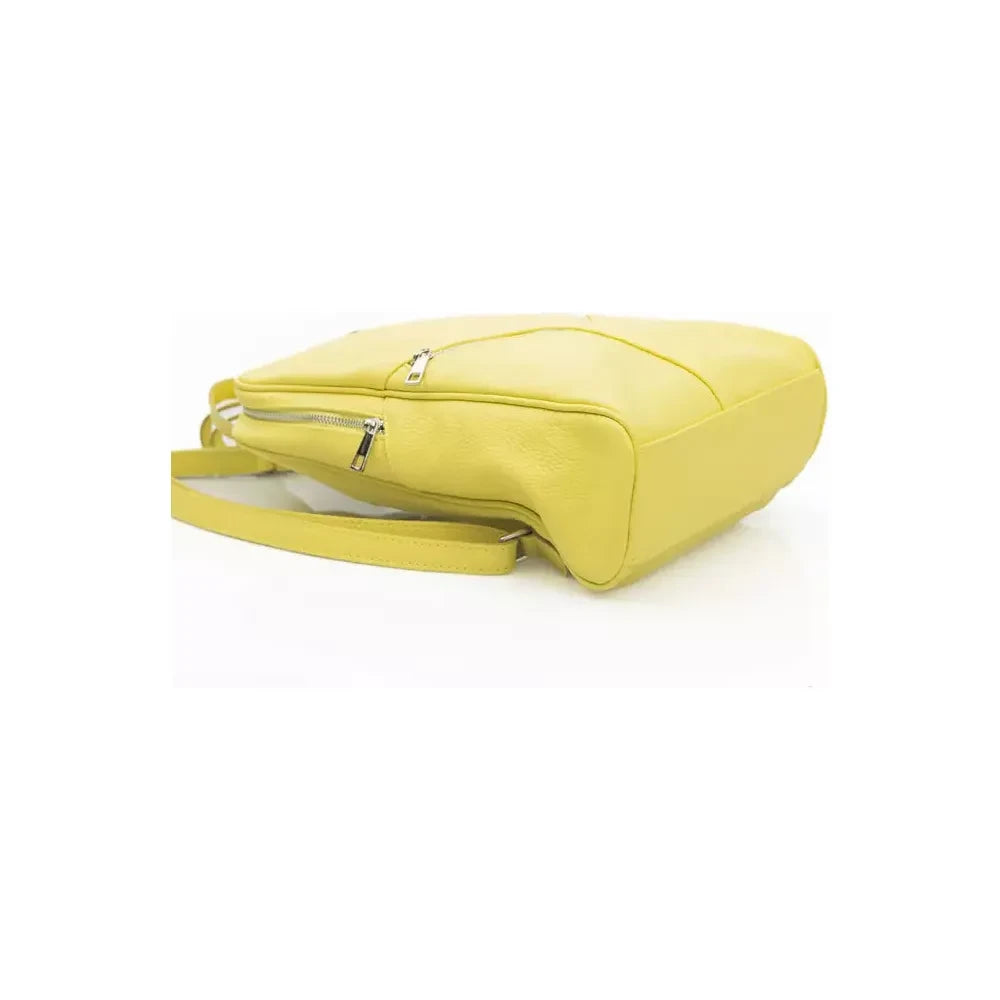 Baldinini Trend Sunshine Yellow Leather Backpack Baldinini Trend