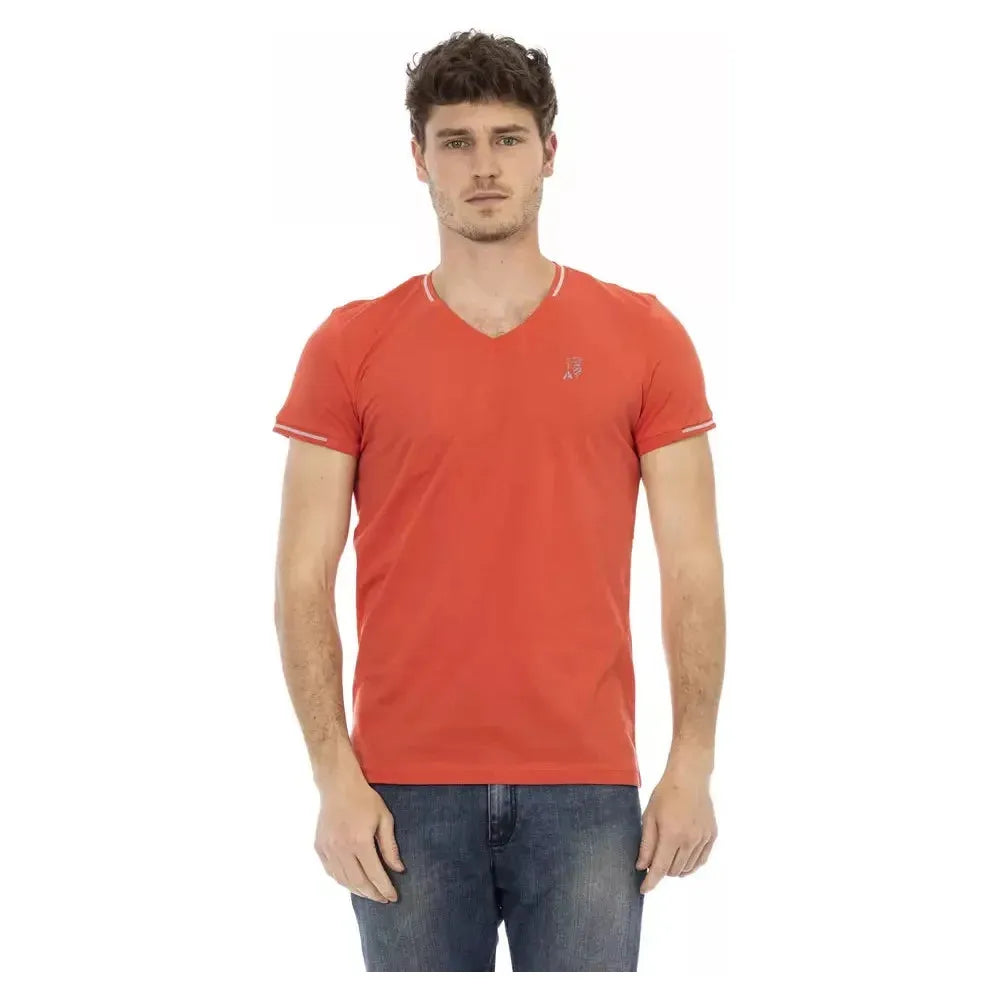 Trussardi Action Orange Cotton Men T-Shirt Trussardi Action