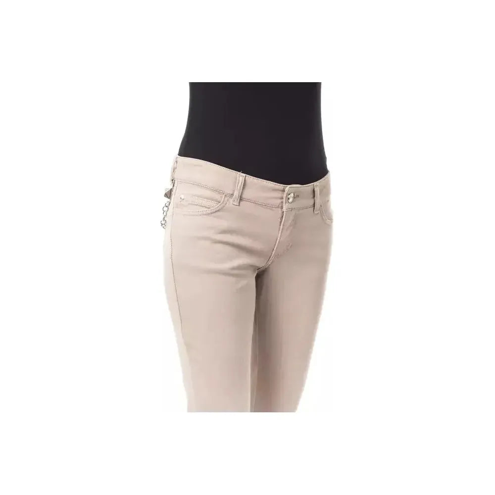 BYBLOS Beige Cotton Women Pant BYBLOS