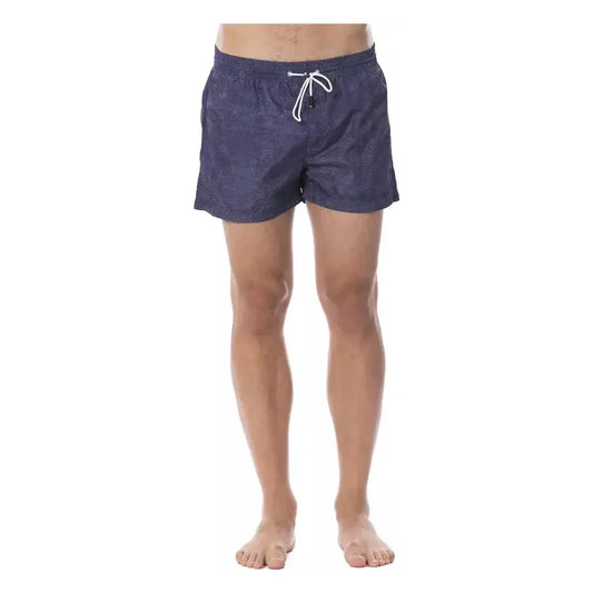 Roberto Cavalli Sport Blue Polyester Men's Swim Trunk Roberto Cavalli Sport