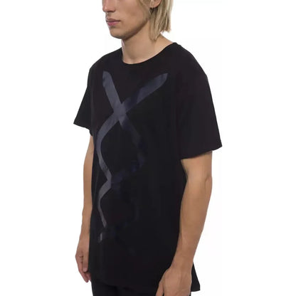 Nicolo Tonetto Black Cotton Men T-Shirt