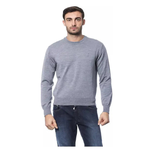 Billionaire Italian Couture Gray Merino Men Sweater Billionaire Italian Couture