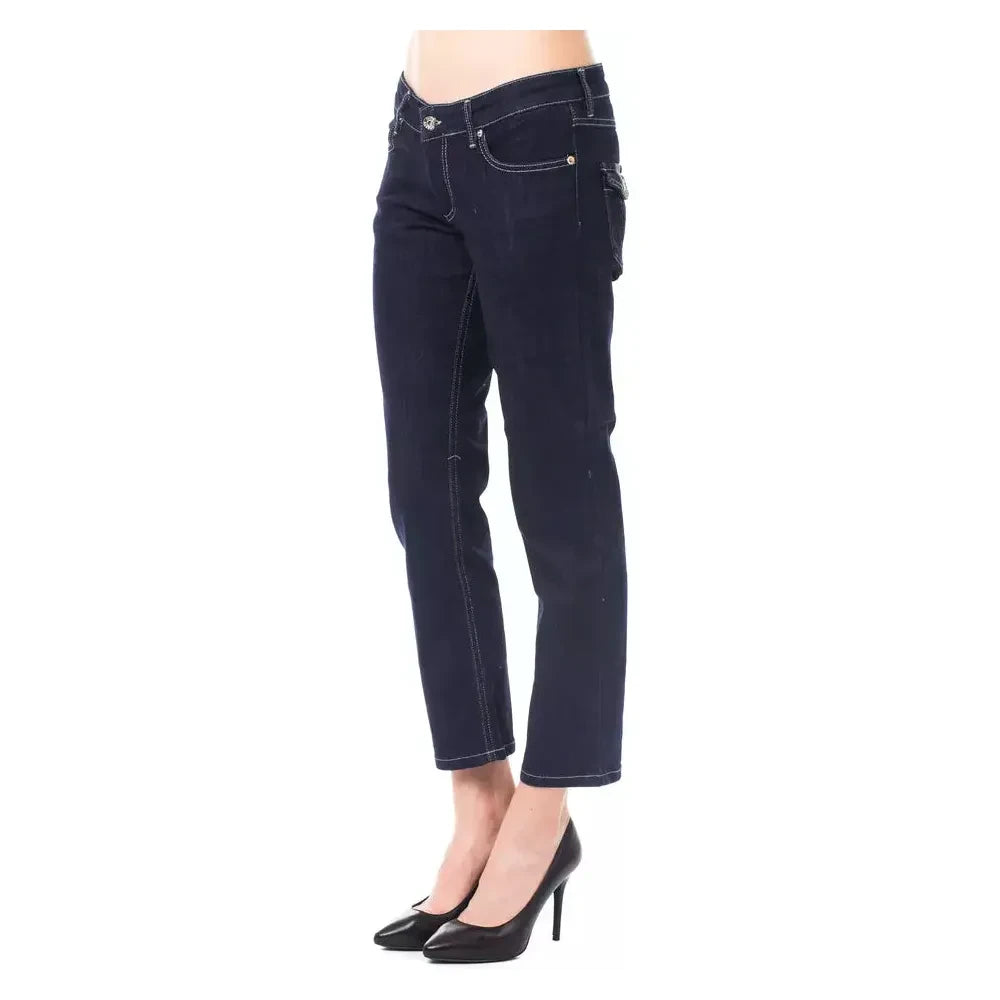 Ungaro Fever Blue Cotton Women Capri Jeans 1728,67345744032,Blue,Clothing,Cropped Jeans - Jeans Denim - Clothing,Jeans & Pants - Women - Clothing,Jeans Denim - Clothing,New with tags,Ungaro Fever,W30,W32,W34,W36,Women,Women - Clothing