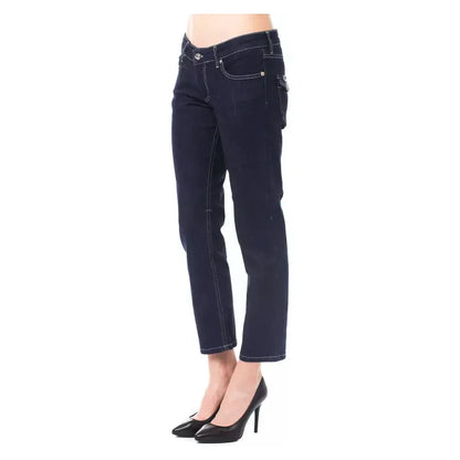 Ungaro Fever Blue Cotton Women Capri Jeans 1728,67345744032,Blue,Clothing,Cropped Jeans - Jeans Denim - Clothing,Jeans & Pants - Women - Clothing,Jeans Denim - Clothing,New with tags,Ungaro Fever,W30,W32,W34,W36,Women,Women - Clothing