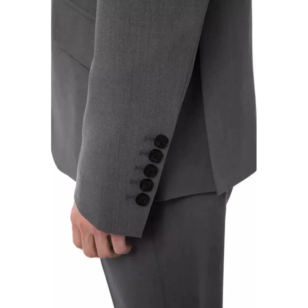 Billionaire Italian Couture Gray Wool Mens Suit Billionaire Italian Couture