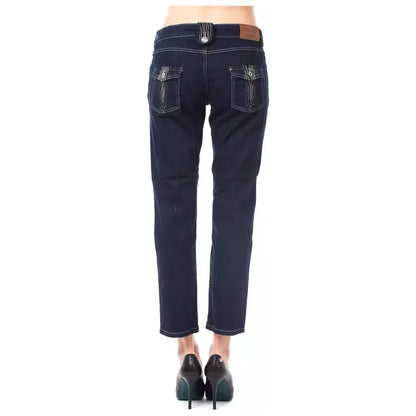 Ungaro Fever Blue Cotton Women Capri Jeans 1728,67345744032,Blue,Clothing,Cropped Jeans - Jeans Denim - Clothing,Jeans & Pants - Women - Clothing,Jeans Denim - Clothing,New with tags,Ungaro Fever,W30,W32,W34,W36,Women,Women - Clothing