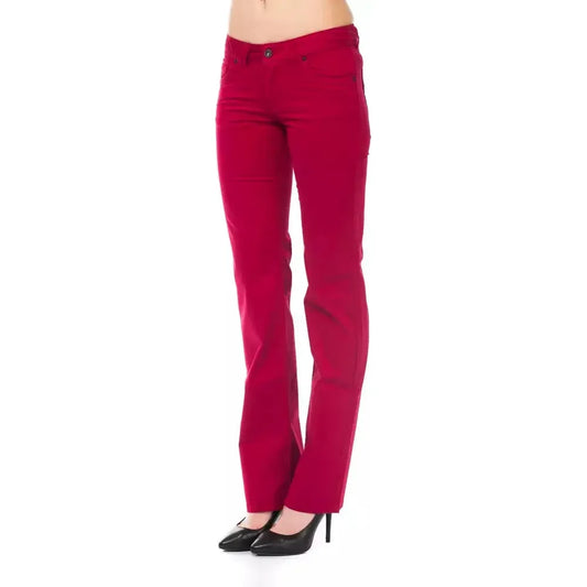 Ungaro Fever Red Cotton Women Pants Ungaro Fever