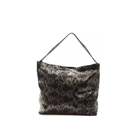 Pompei Donatella Gray Leather Women Shoulder Bag