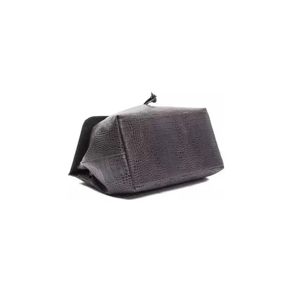 Pompei Donatella Gray Leather Women Shoulder Bag