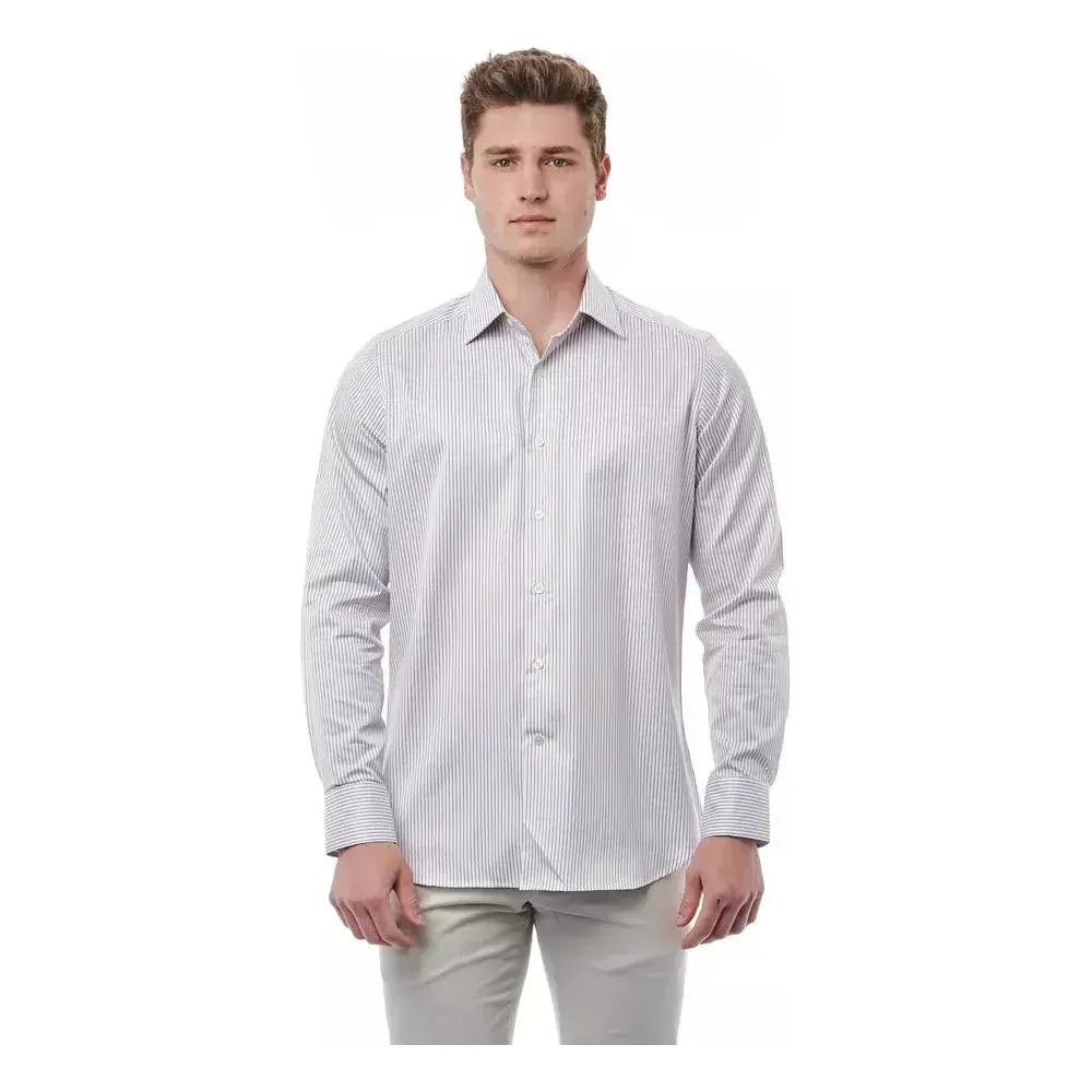 Bagutta White Cotton Men Shirt 1728,67345744032,Bagutta,Clothing,Dress Shirts - Shirts - Clothing,L,M,Men,Men - Clothing,New with tags,S,Shirts - Clothing,Shirts - Men - Clothing,White,XL