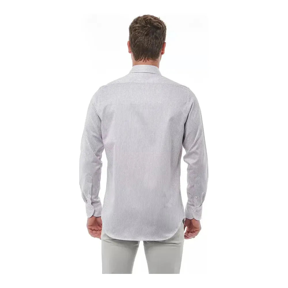 Bagutta White Cotton Men Shirt 1728,67345744032,Bagutta,Clothing,Dress Shirts - Shirts - Clothing,L,M,Men,Men - Clothing,New with tags,S,Shirts - Clothing,Shirts - Men - Clothing,White,XL