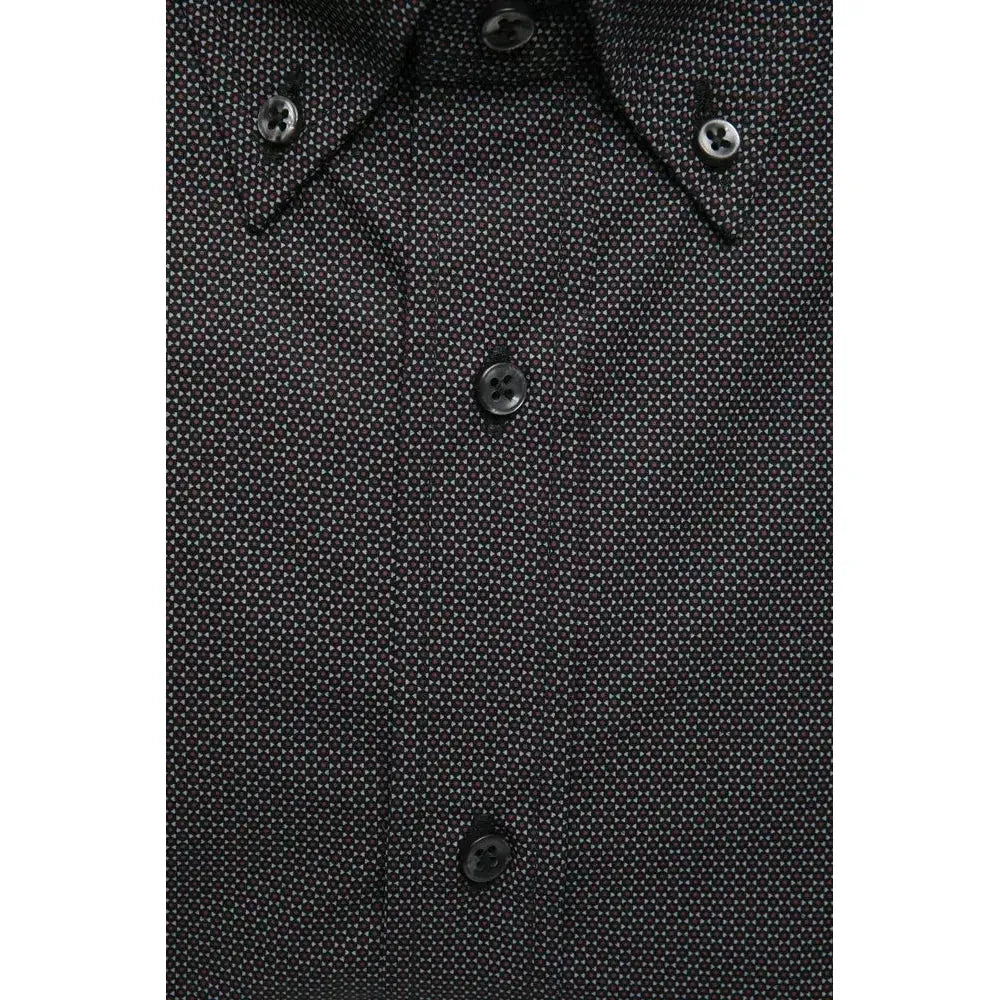 Robert Friedman Black Cotton Men Shirt Robert Friedman