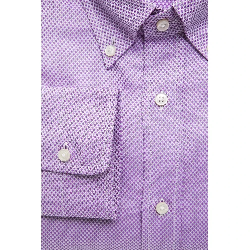 Robert Friedman Pink Cotton Men Shirt Robert Friedman