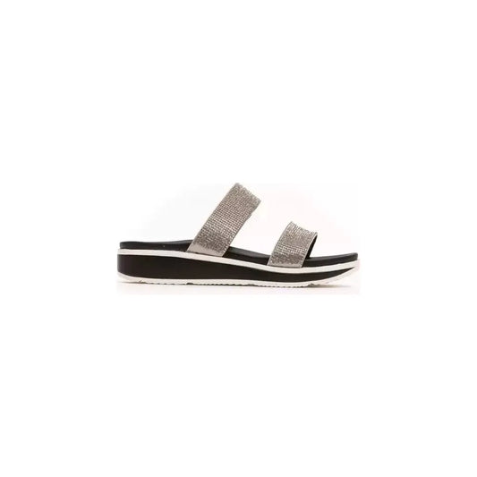 Péché Originel Silver Textile Women Sandal Péché Originel