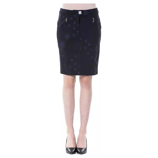 BYBLOS Blue Cotton Women Skirt WOMAN SKIRTS BYBLOS