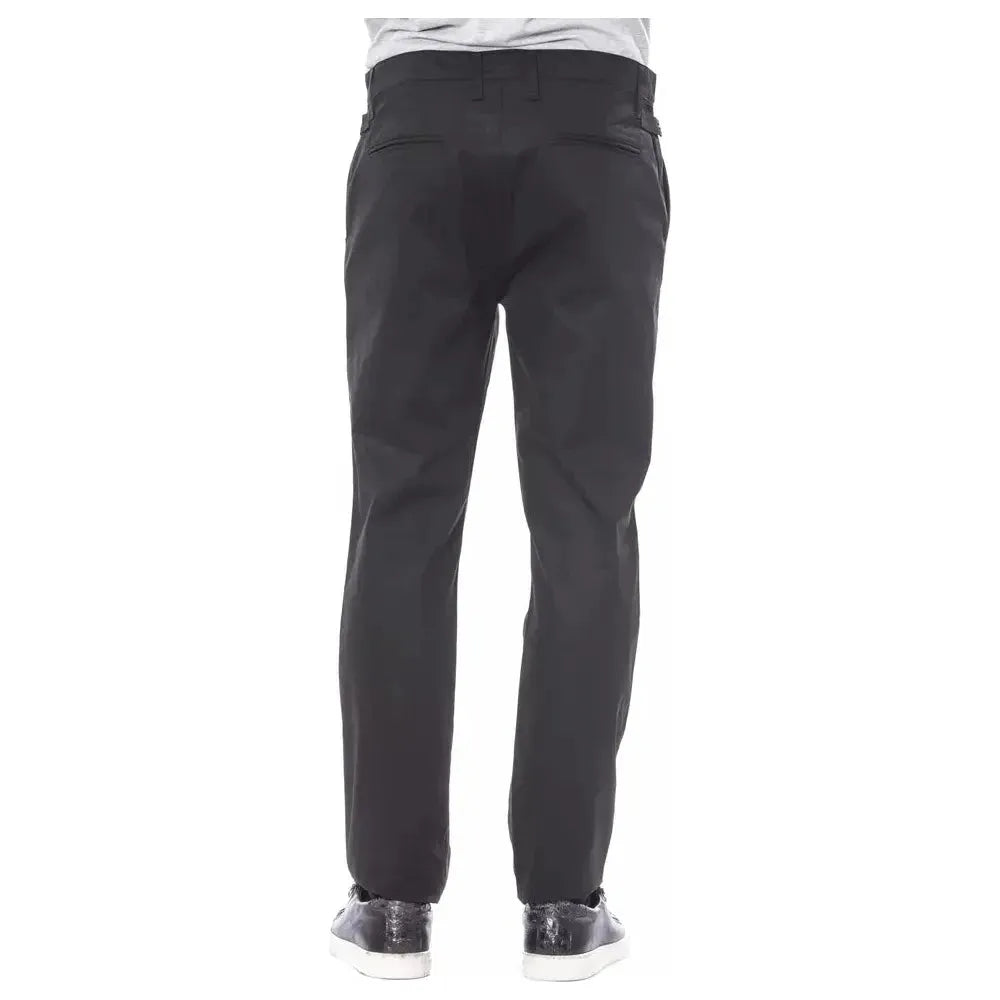 Verri Black Cotton Men Pant Verri