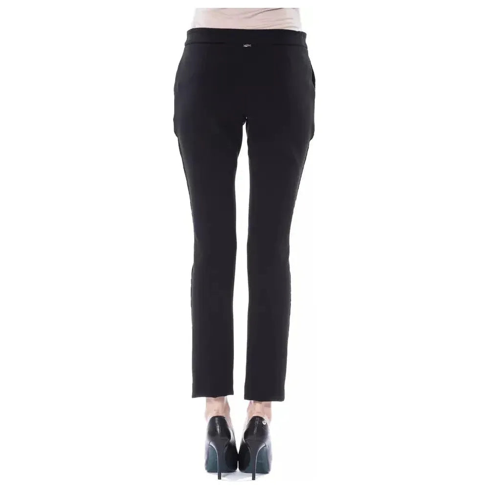 BYBLOS Black Marabou Women Pants 1728,67345744032,Black,BYBLOS,Casual Pants - Pants - Clothing,Clothing,IT40|S,Jeans & Pants - Women - Clothing,New with tags,Pants - Clothing,Women,Women - Clothing