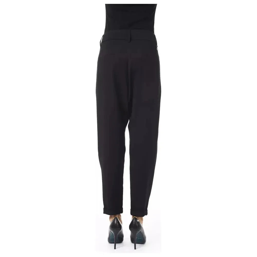 BYBLOS Black Polyester Women Pants BYBLOS