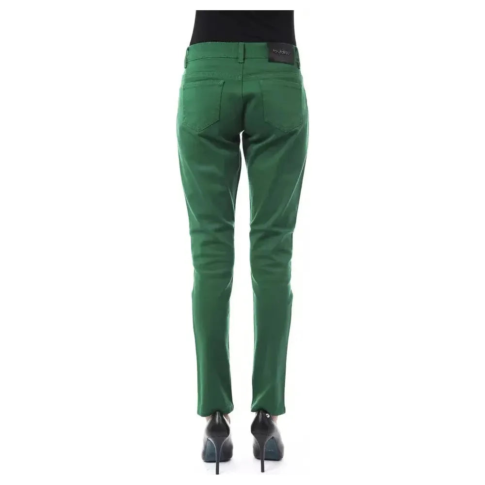 BYBLOS Green Cotton Women Pant 1728,67345744032,Bicolor,BYBLOS,Clothing,Jeans & Pants - Women - Clothing,New with tags,Pants - Clothing,W24,W25,Women,Women - Clothing