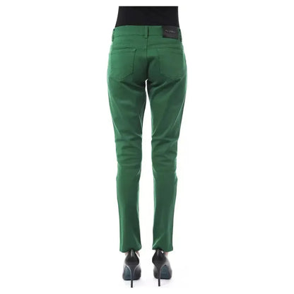 BYBLOS Green Cotton Women Pant 1728,67345744032,Bicolor,BYBLOS,Clothing,Jeans & Pants - Women - Clothing,New with tags,Pants - Clothing,W24,W25,Women,Women - Clothing