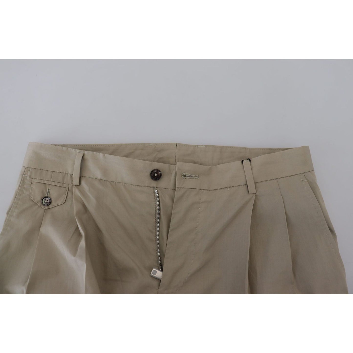 Dolce & Gabbana Stunning Beige Italian Cotton Trousers Dolce & Gabbana