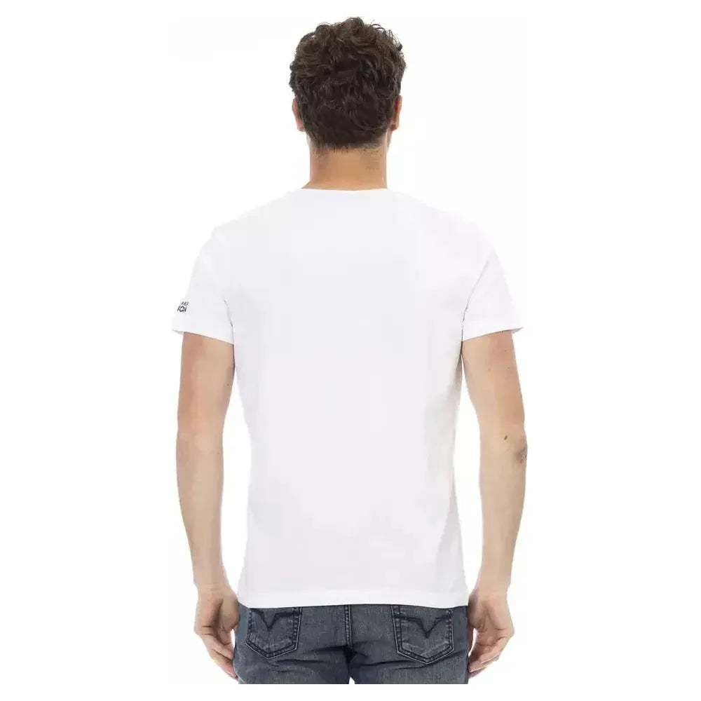 Trussardi Action White Cotton Men T-Shirt Trussardi Action