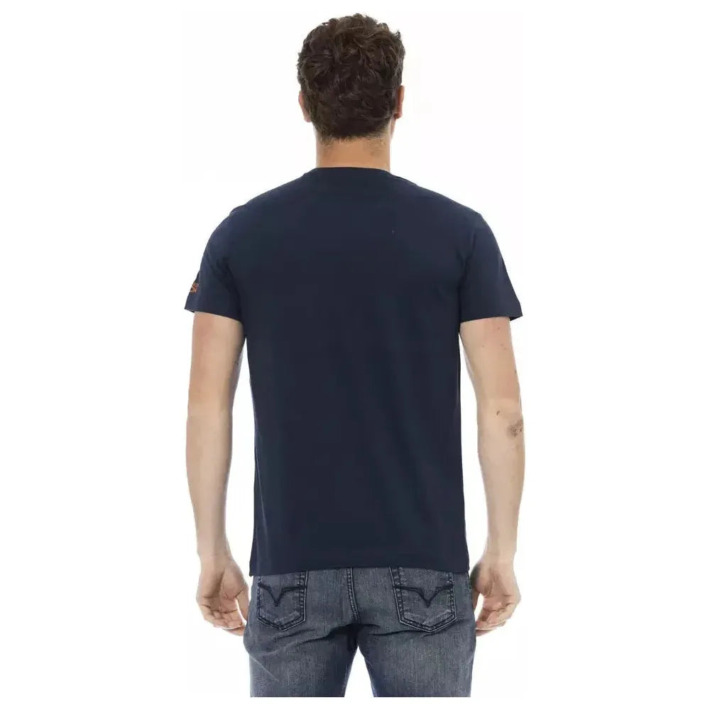 Trussardi Action Blue Cotton Men T-Shirt Trussardi Action