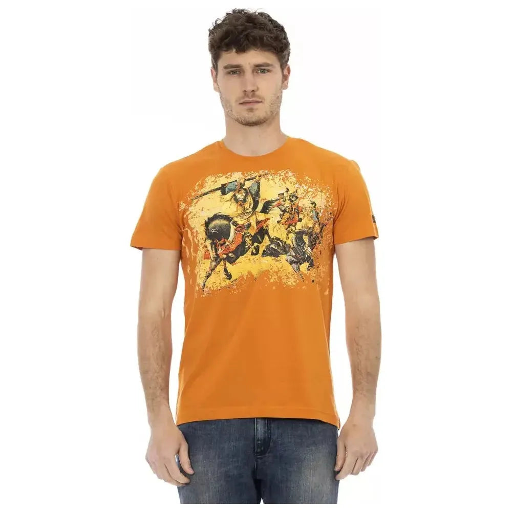 Trussardi Action Orange Cotton Mens TShirt Trussardi Action