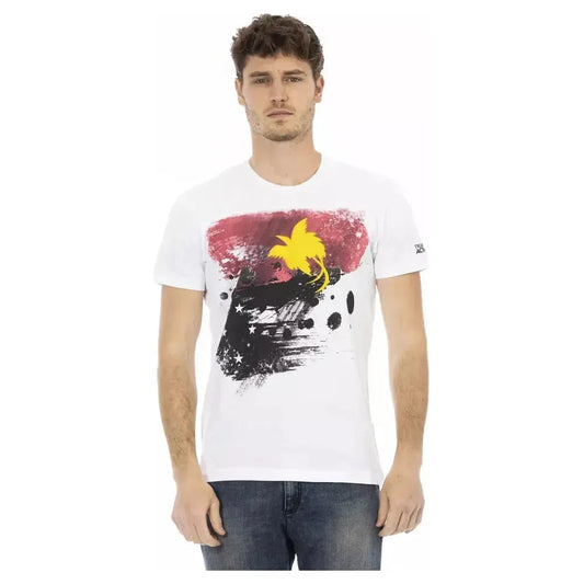 Trussardi Action White Cotton Men T-Shirt