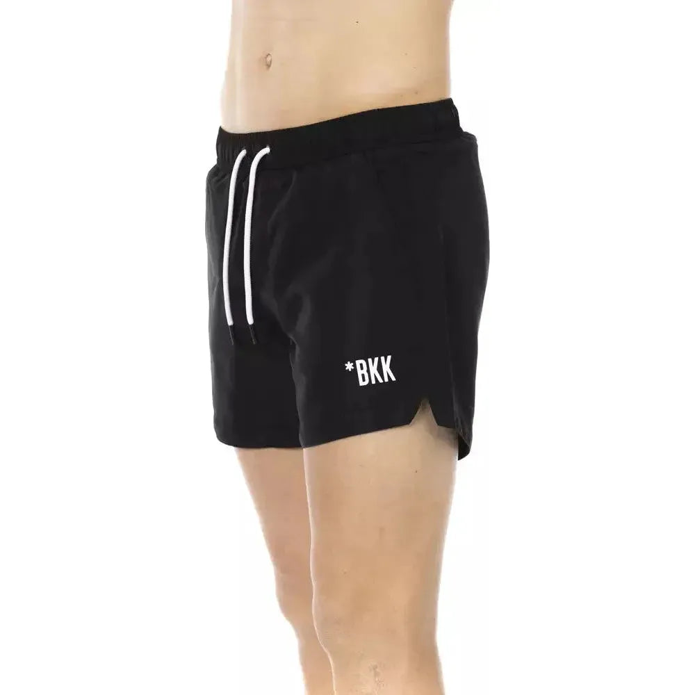 Bikkembergs Black Polyester Men Swim Short Bikkembergs