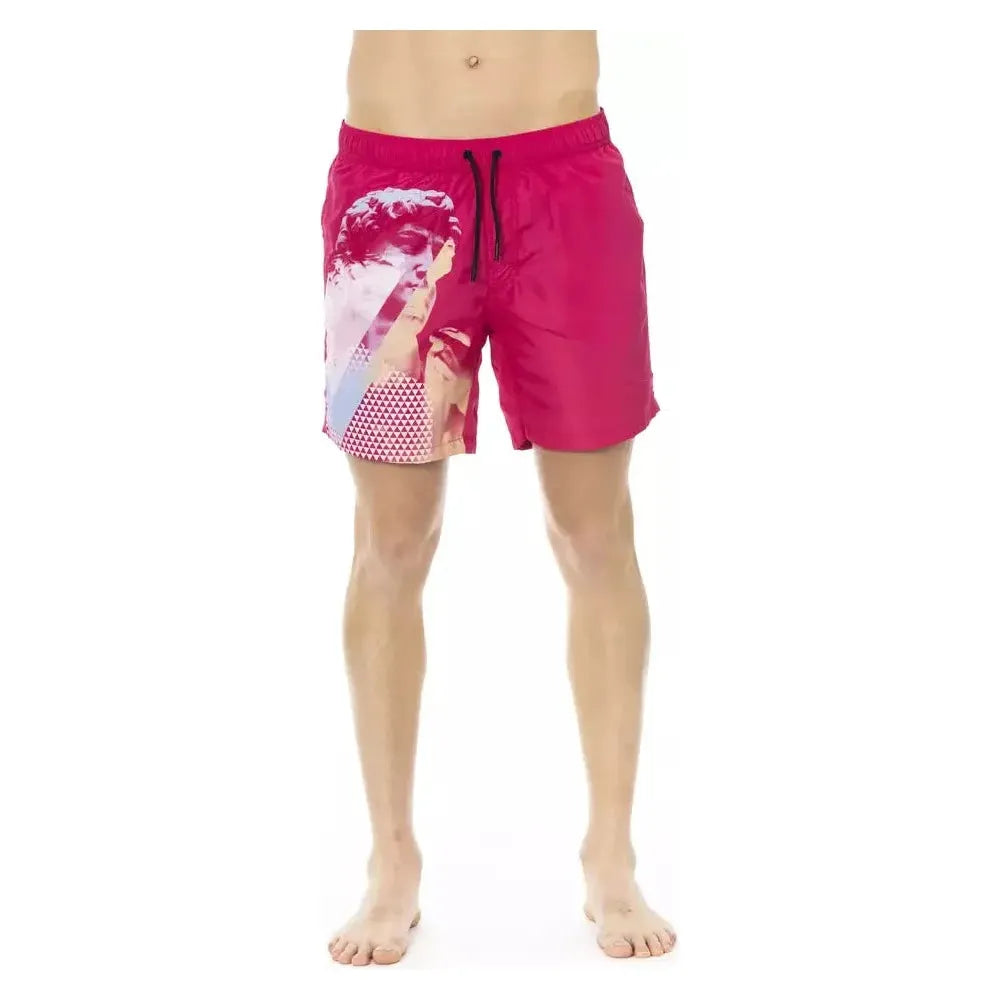 Bikkembergs Fuchsia Polyester Men Swim Short Bikkembergs