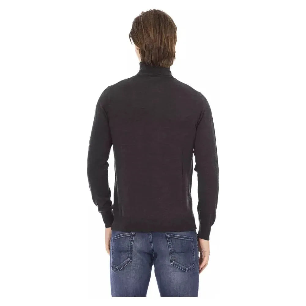 Baldinini Trend Gray Fabric Men Sweater Baldinini Trend