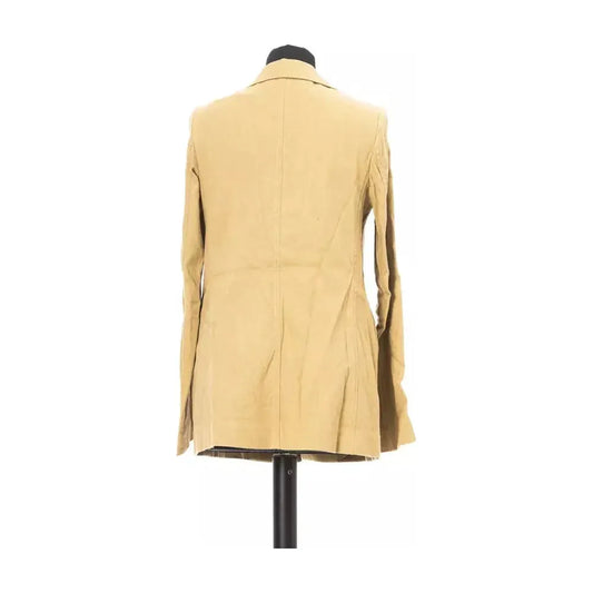 Jacob Cohen Beige Cotton Women Blazer Blazer Jacket Jacob Cohen