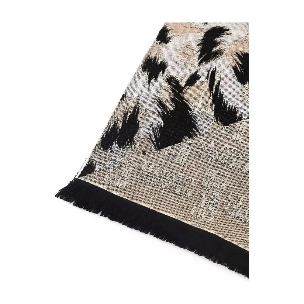 Cavalli Class Beige Wool Men Scarf Scarves Cavalli Class